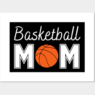 Basketball Mom (white text) Posters and Art